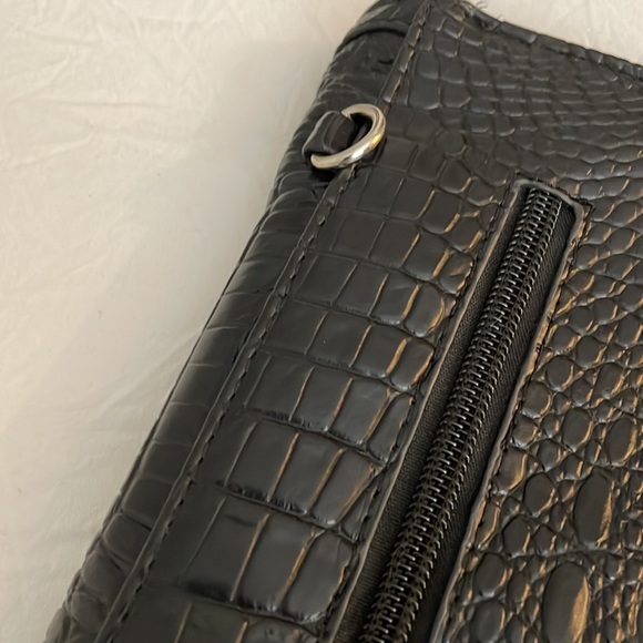 Black faux leather oversized envelope clutch - Picture 5 of 9